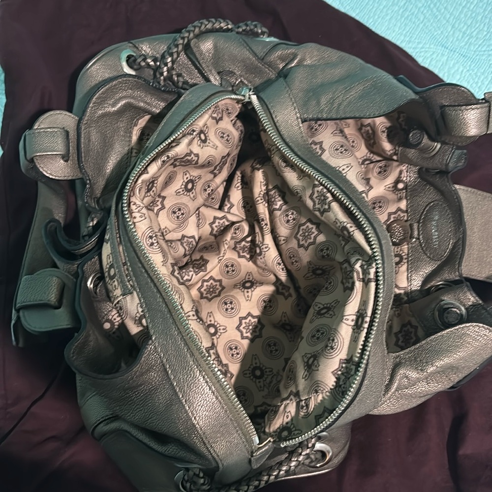 Mulberry Large Agyness Gunmetal metallic Satchel - Picture 13 of 16